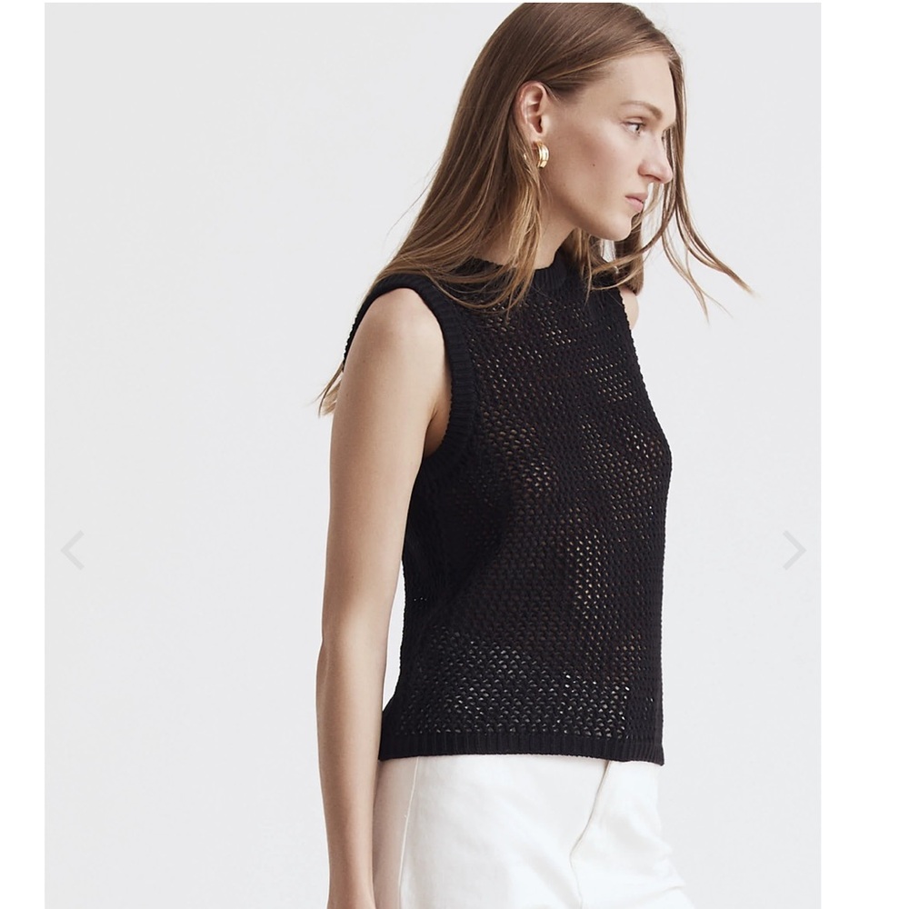 NWT Toccin Sleeveless Black Knit Top